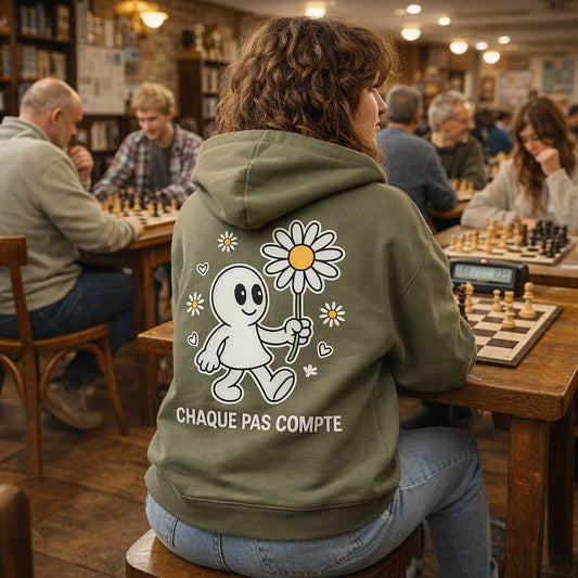 Chaque pas compte _ Sweat à capuche _ échecs