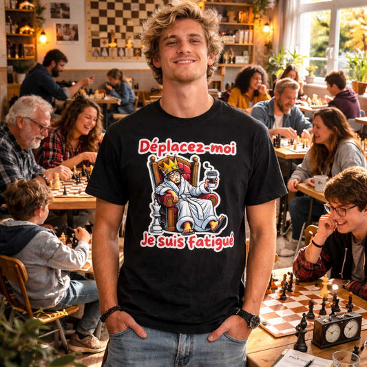 Le roi : "Déplacez-moi !" Tshirt échecs