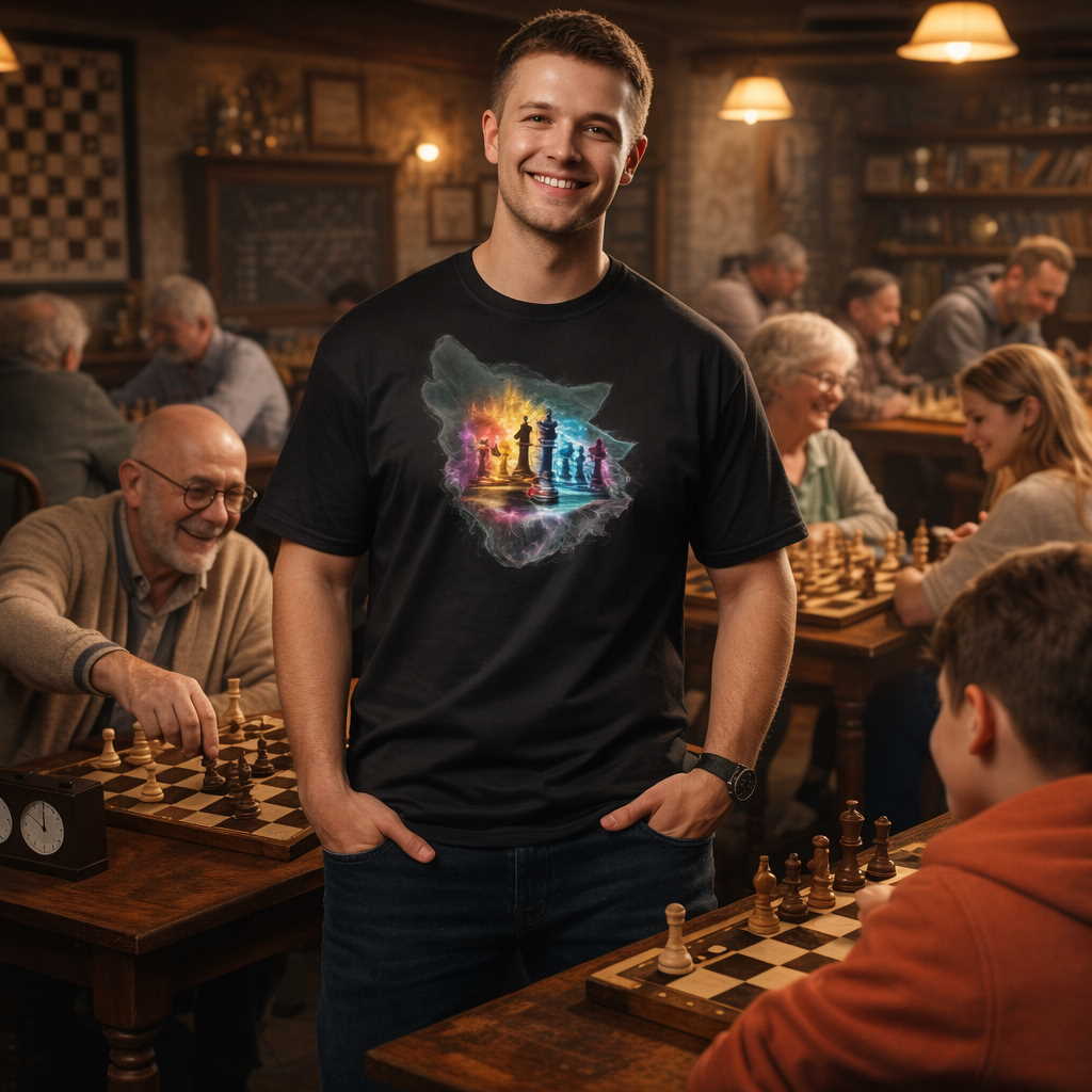 Esprit du loup _ T-shirt échecs