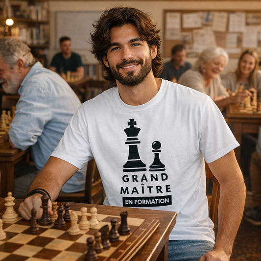 GM en formation. Tshirt échecs