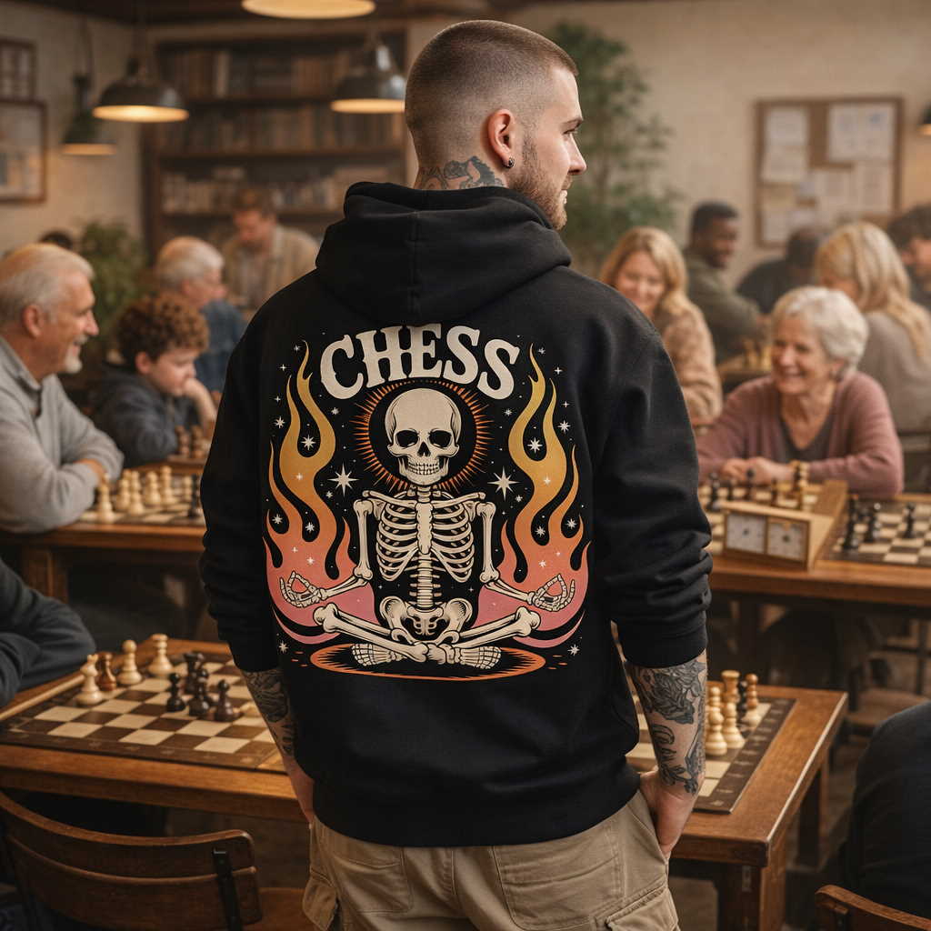 Chess méditation _ Sweat à capuche _ échecs
