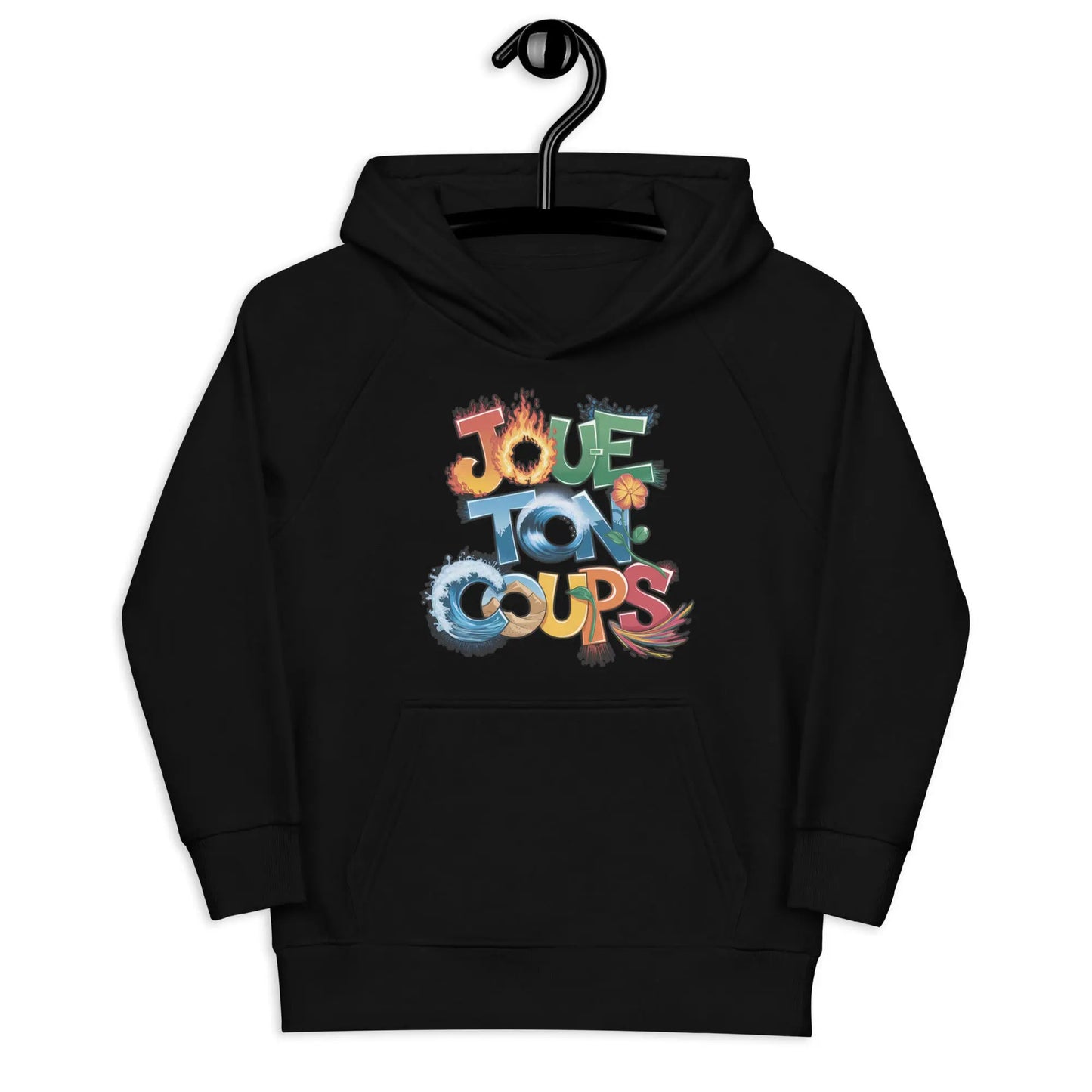 "Joue ton coup" Sweat à capuche écologique pour enfants