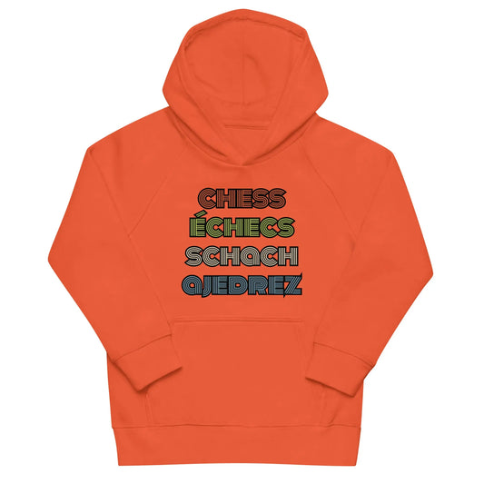 "En 4 langues" -  Sweat à capuche écologique pour enfants